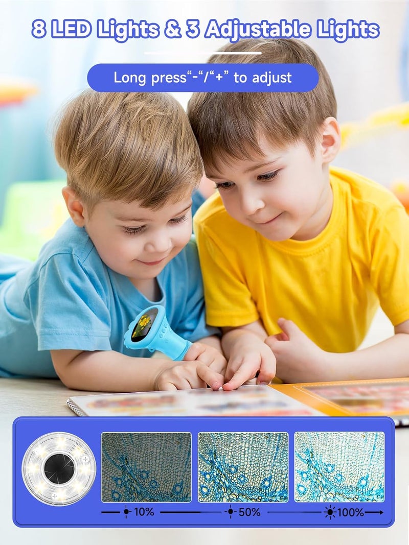 Acoath Microscope for Kids, 1000X Handheld Digital Miniscope with 2.0" Screen, Portable Pocket Microscope Education Toys Christmas Gifts for Age 3 4 5 6 7 8 9 10 Girls Boys - Image 3